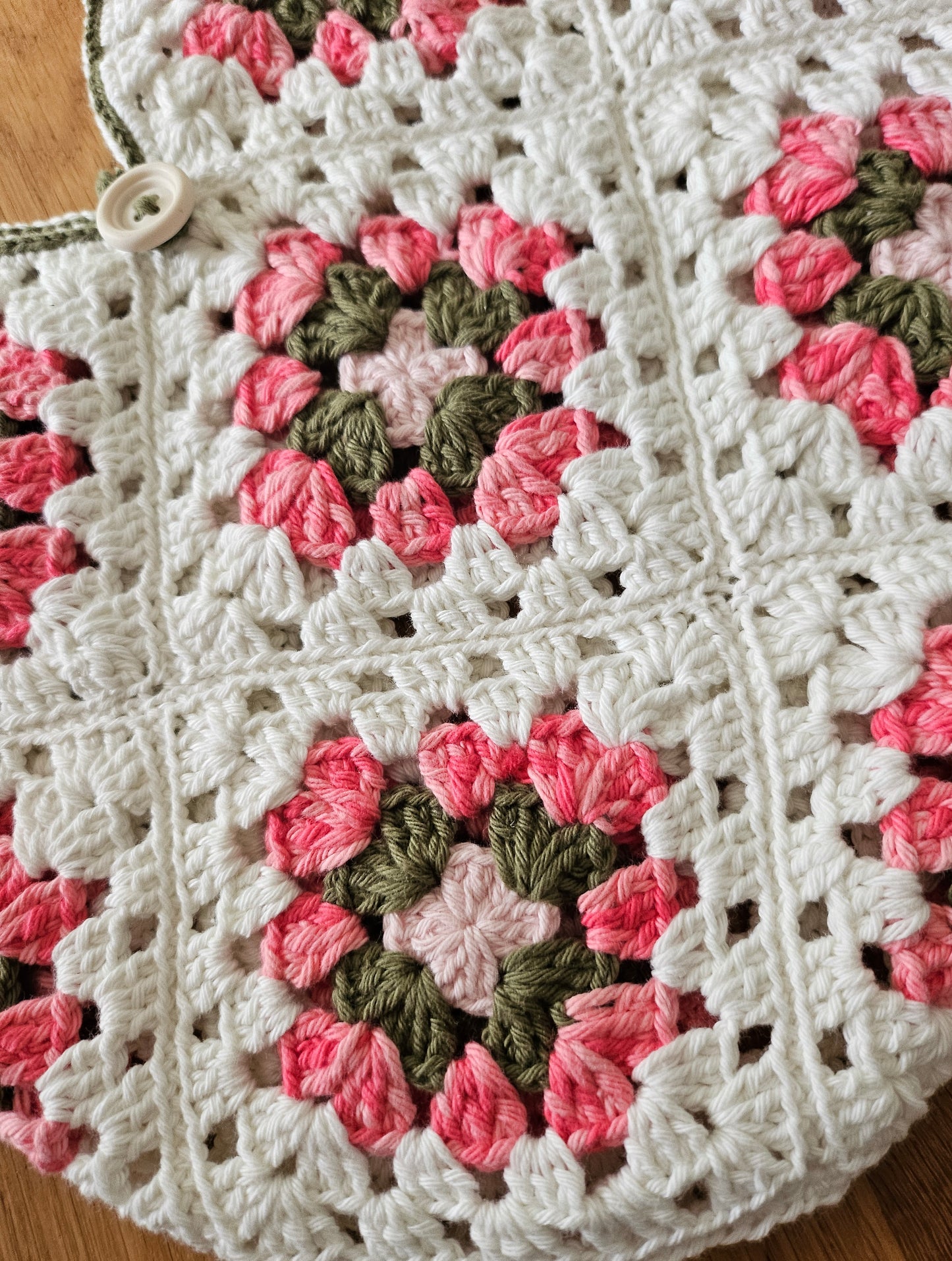 Sac en carré granny rose