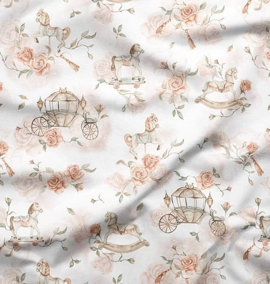 Coton PREMIUM calèche et chevaux