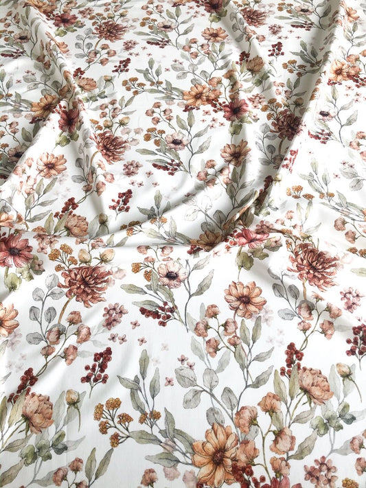 Coton PREMIUM prairie fleurie